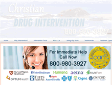 Tablet Screenshot of christiandrugintervention.com